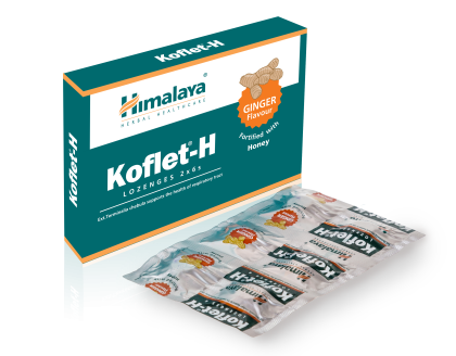 KOFLET H Ginger flavour Fortified with Honey, 12 lozenges, Himalaya
