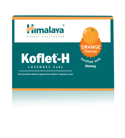 Koflet H Orange flavour , 12 lozenges, Himalaya