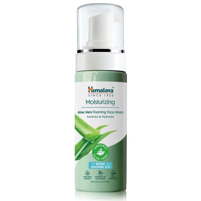 Moisturizing Aloe Vera Foaming Face Wash, Himalaya Wellness, 150 ml