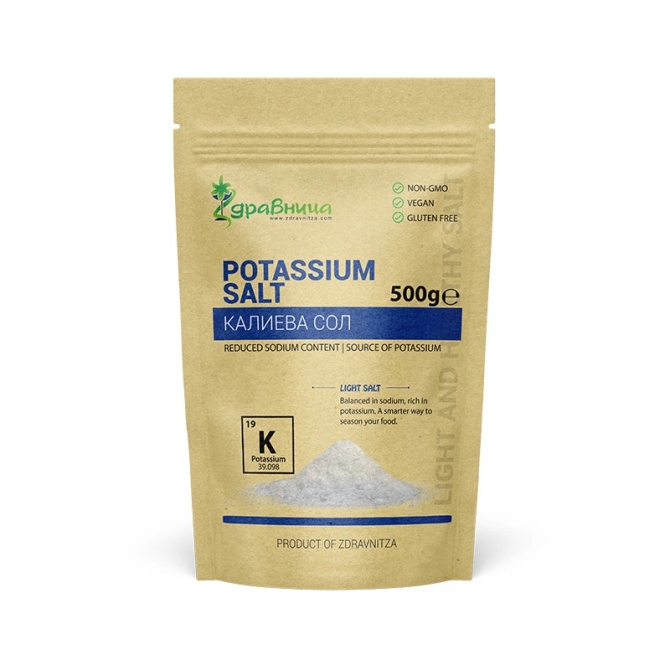 Potassium Salt, Zdravnitza, 500 g – Natural Alternative to Table Salt