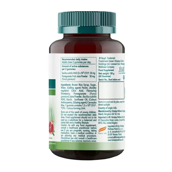 Хелти Гът (За здрави черва), 60 желирани таблетки (с аромат на ягода), Himalaya Wellness