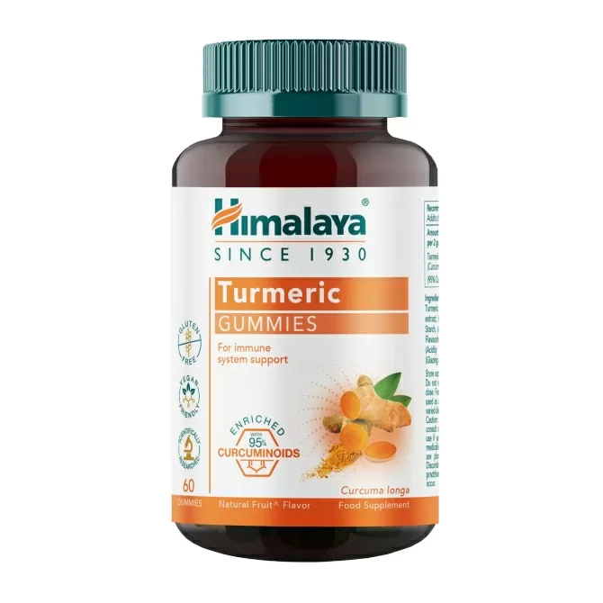 Турмерик (Куркума), 60 ЖЕЛИРАНИ ТАБЛЕТКИ (с аромат на плодове), Himalaya Wellness