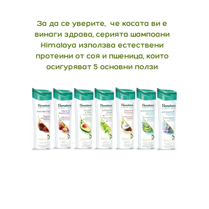 Протеинов шампоан Mекота и блясък (за нормална коса) , Himalaya Wellness, 400 ml
