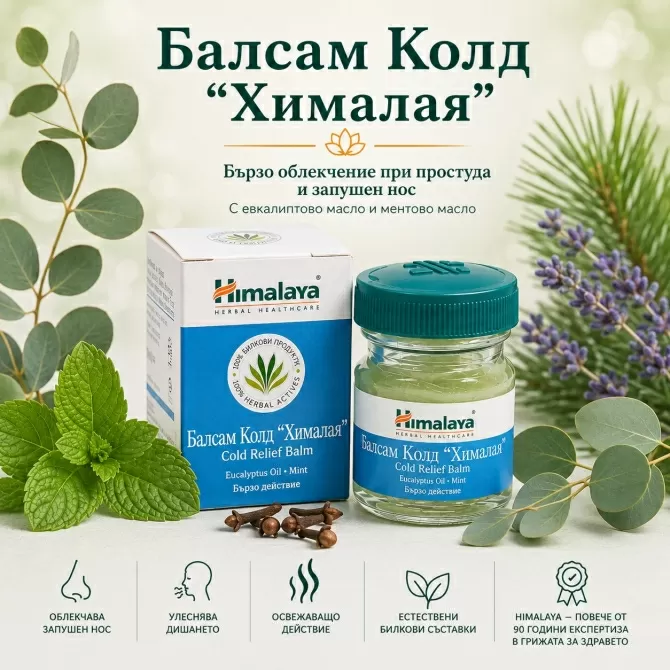 Балсам Колд, При простуда, Himalaya Wellness, 10 g