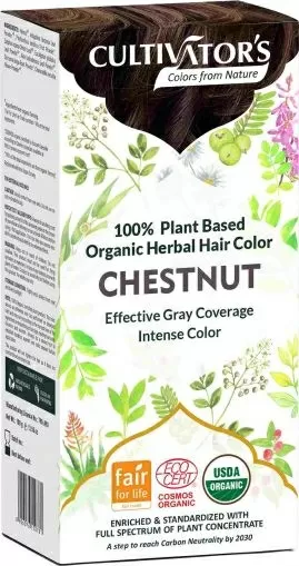 Organic Herbal Hair Color, Chestnut, Cultivator's, 100 g