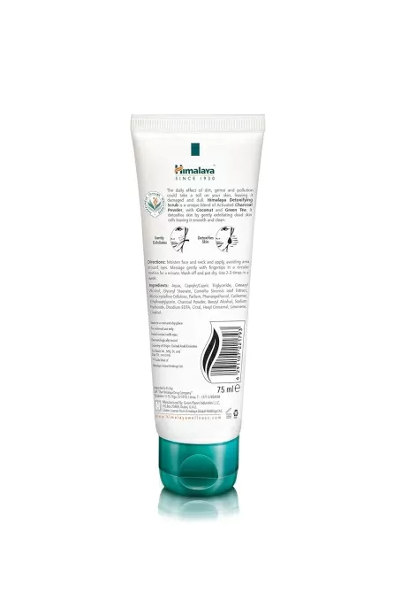 Detoxifying Scrub with Activated Charcoal and Green Tea, Himalaya Wellness, 75 ml
