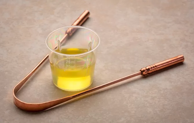 Медна стъргалка за почистване на език