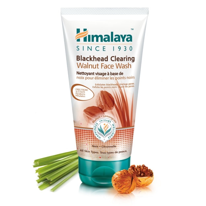 Blackhead Clearing Walnut Face Wash, Himalaya Wellness, 150 ml