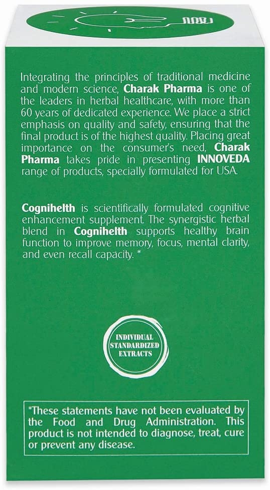 COGNIHELTH,  Charak Pharma, 60 veg. capsules