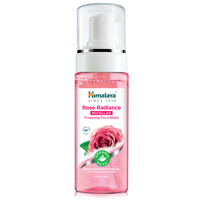 Rose Radiance Micellar Foaming Face Wash, Himalaya, 150 ml