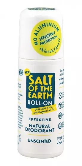 Natural deodorant, Roll On, Salt of the Earth, Unscented, 75 ml