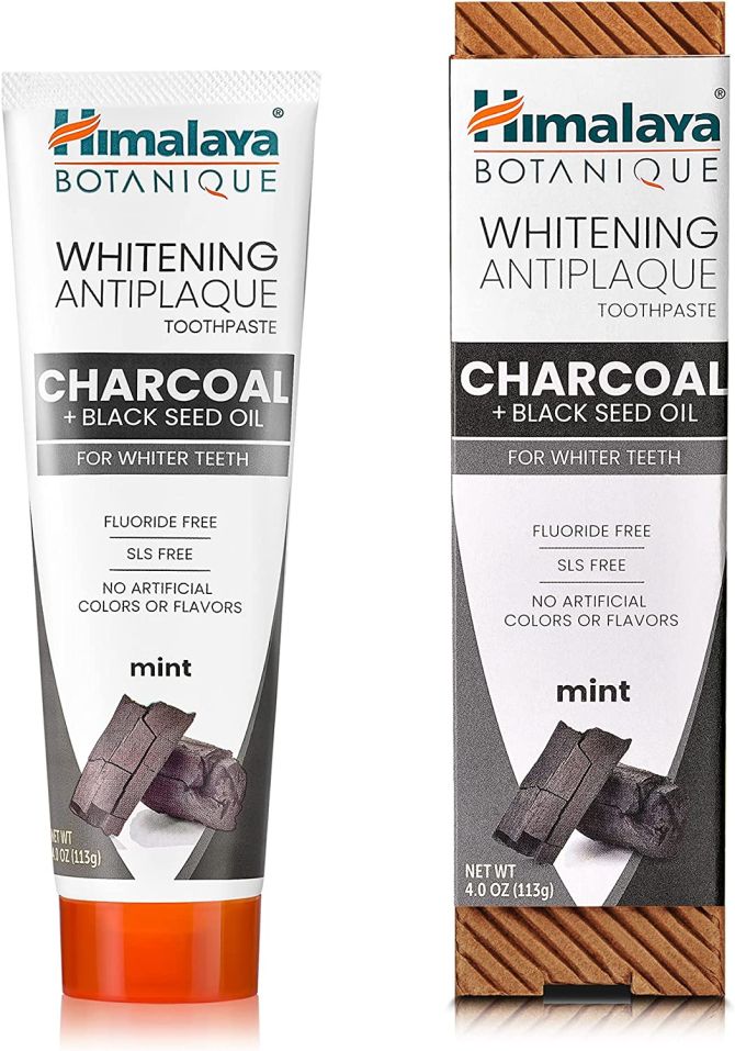 BOTANIQUE Whitening Antiplaque CHARCOAL + BLACKSEED OIL Toothpaste 