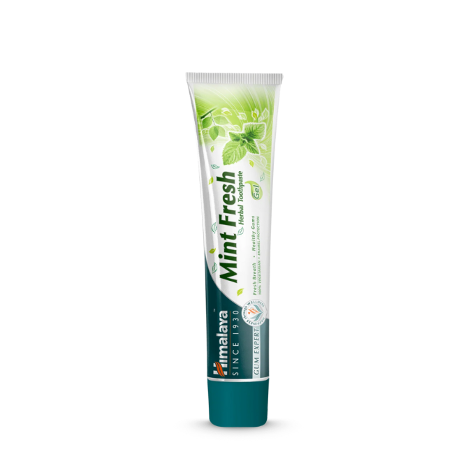 Гел паста за зъби с мента без флуорид MINT FRESH, Himalaya, 75 ml