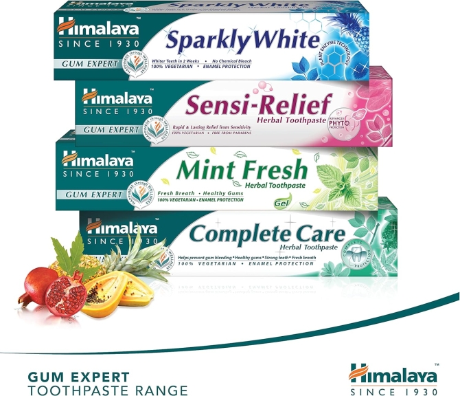 Билкова паста за чувствителни зъби без флуорид SENSI RELIEF, Himalaya, 75 ml