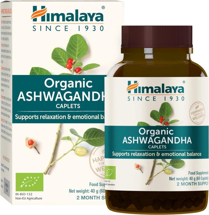 Organic Ashwagandha, 60 tabs (2 months supply), Himalaya Wellness