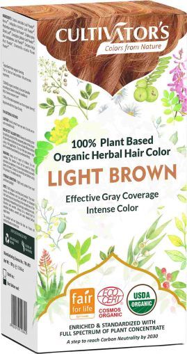 Organic Herbal Hair Color, Light Brown