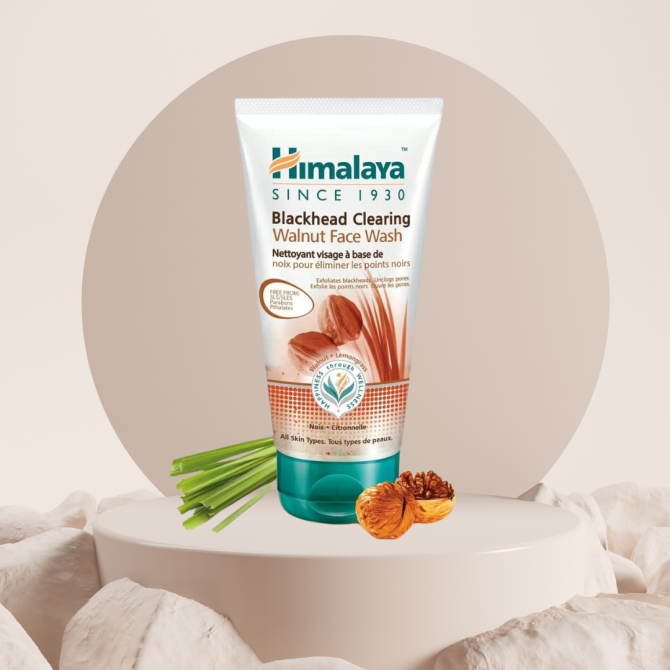 Blackhead Clearing Walnut Face Wash, Himalaya Wellness, 150 ml