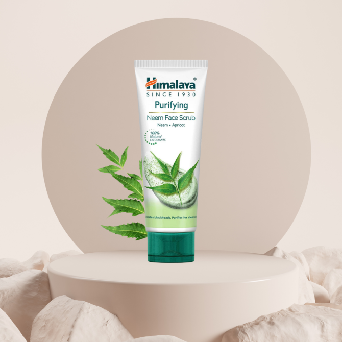 Почистващ ексфолиант за лице с нийм, Himalaya Wellness, 75 ml