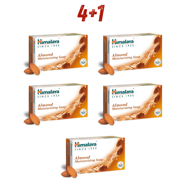 4+1 Овлажняващ бадемов сапун, Himalaya Wellness, 75 g