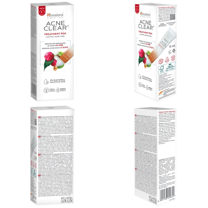 Acne Clear + Писалка за третиране на акне, Himalaya Wellness, 15 ml