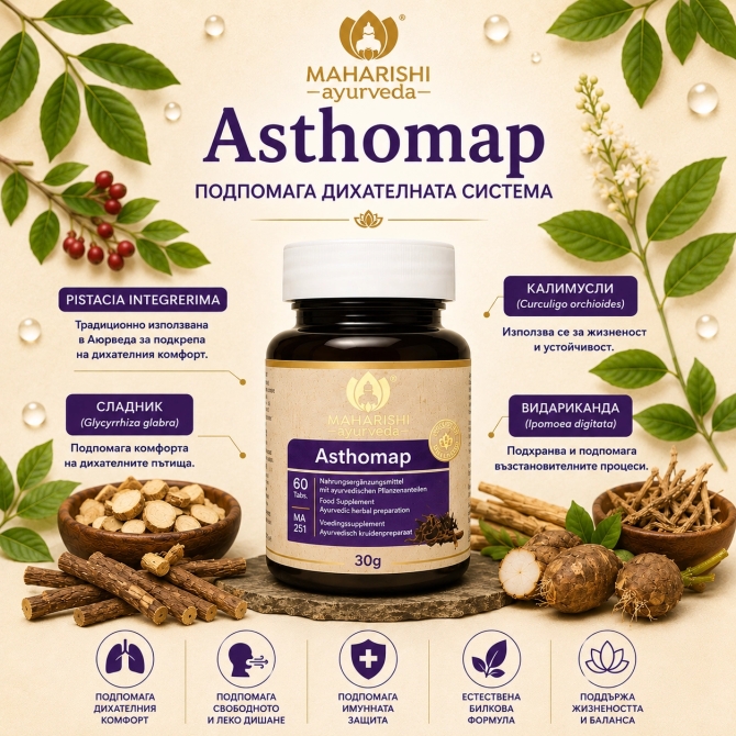 Asthomap MA 251 x 60 tabs, for healthy lungs, Maharishi Ayurveda