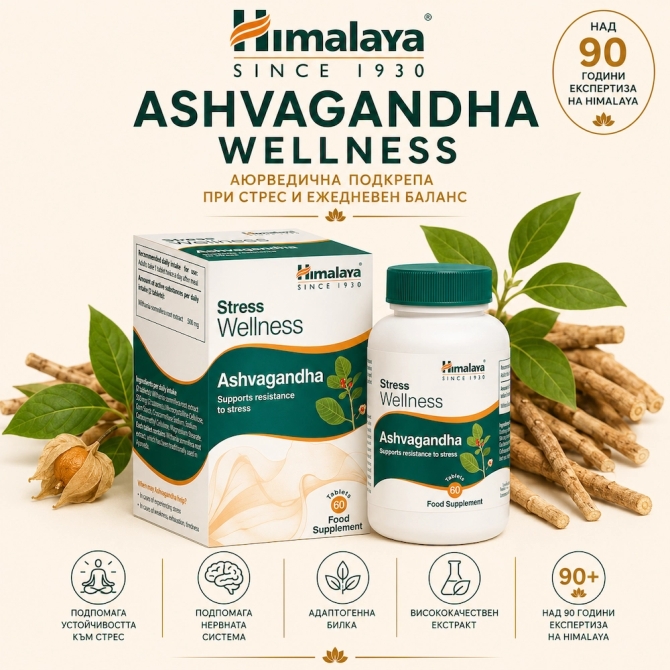 Stress Wellness Ashvagandha, 60 tabs, Himalaya Wellness