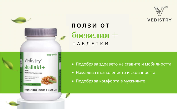 БОСВЕЛИЯ ПЛЮС  (Шалаки + Дълъг Пипер), Charak Pharma, 60 таблетки, Най-добър до: 30.11.2026