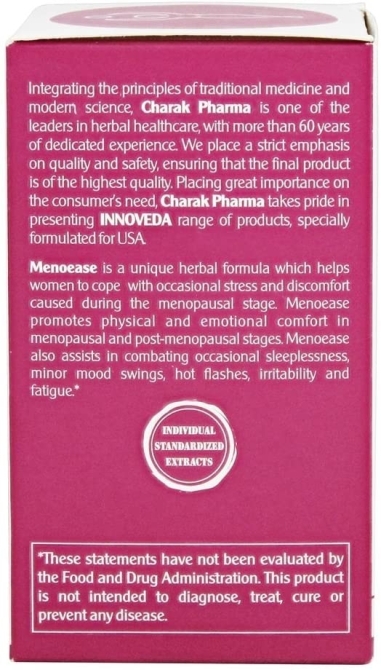 Menoease - For smooth transition through menopause,  Charak Pharma, 60 veg. capsules