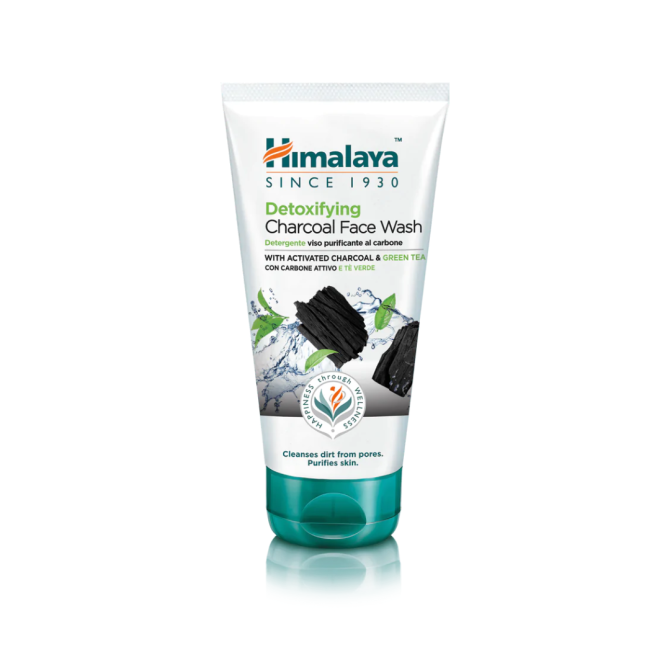 Detoxifying Face Wash with Activated Charcoal & Green Tea, Himalaya, 150 ml