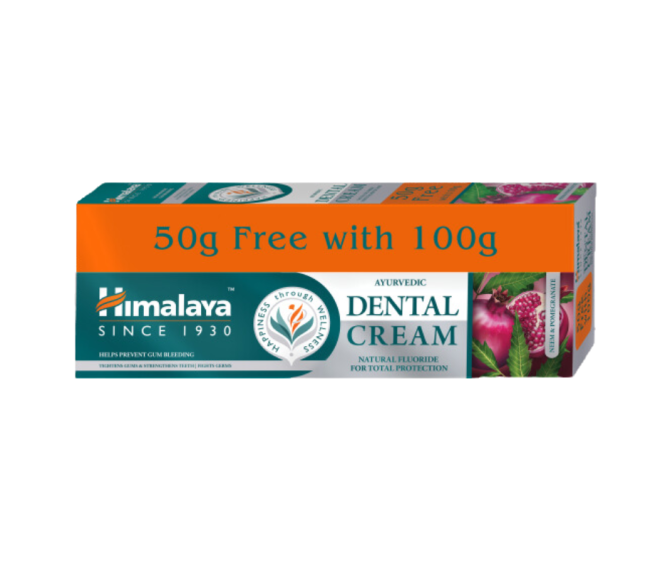 Dental Cream, Himalaya, 100 + 50 g