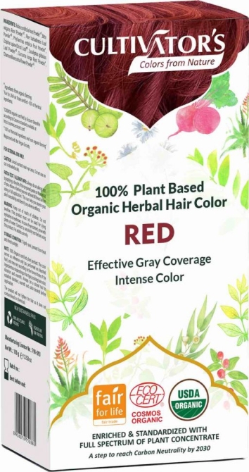 Organic Hair Color - Red - Cultivator's, Henna Fox, 100 g