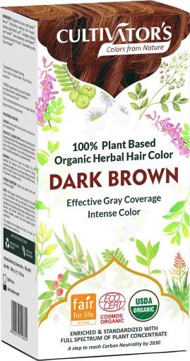 Organic Herbal Hair Color, Dark Brown