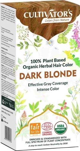 Organic Herbal Hair Color, Dark Blonde, Cultivator's, 100 g