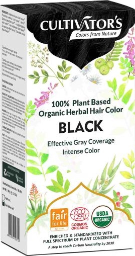 Organic Herbal Hair Color, Black, Cultivator's, 100 g