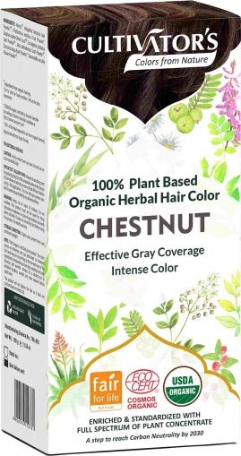 Organic Herbal Hair Color, Chestnut, Cultivator's, 100 g