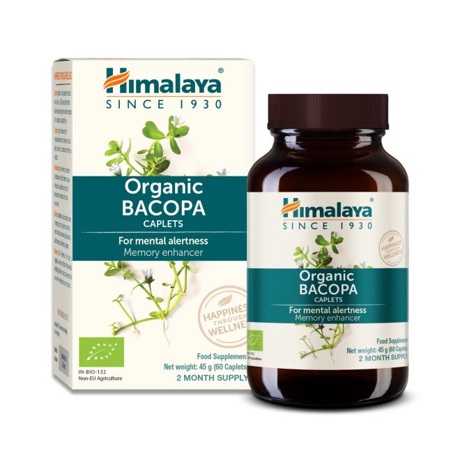 Organic Bacopa, 60 tabs (2 months supply), Himalaya Wellness