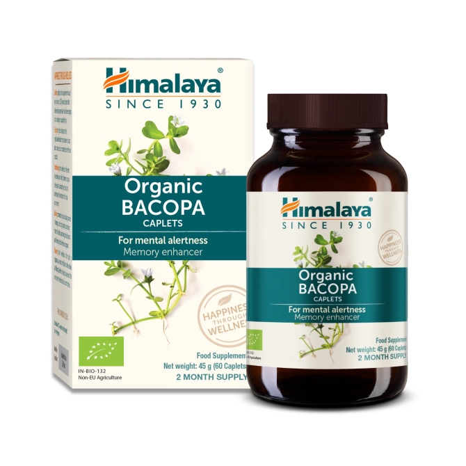 Organic Bacopa, 60 tabs (2 months supply), Himalaya Wellness