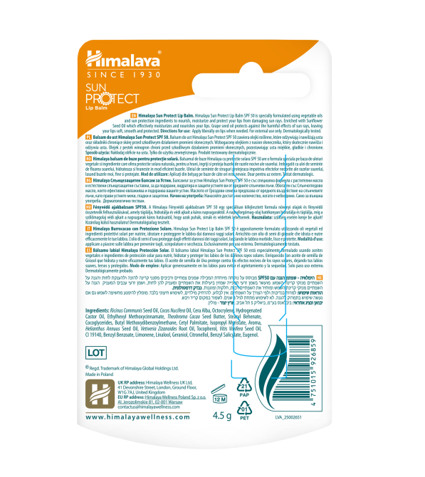 Sun Protect Lip Balm, 4.5 g, Himalaya Wellness