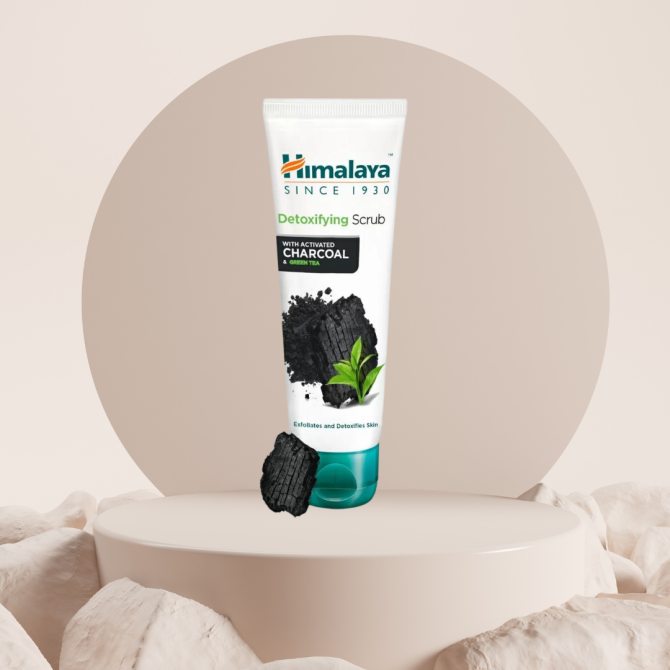Детокс ексфолиант за лице с активен въглен, Himalaya Wellness,  75 ml