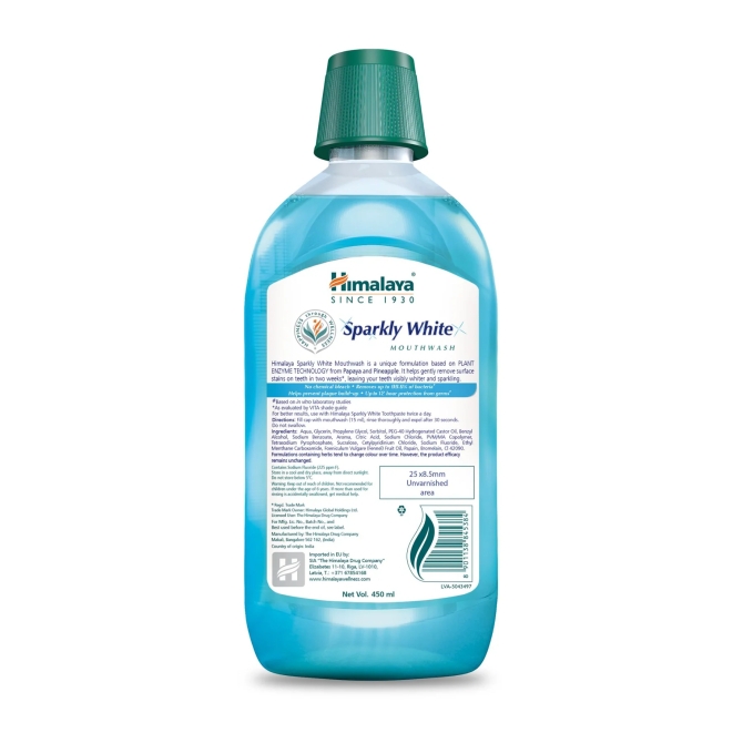 Sparkly White mouthwash, Himalaya, 450ml