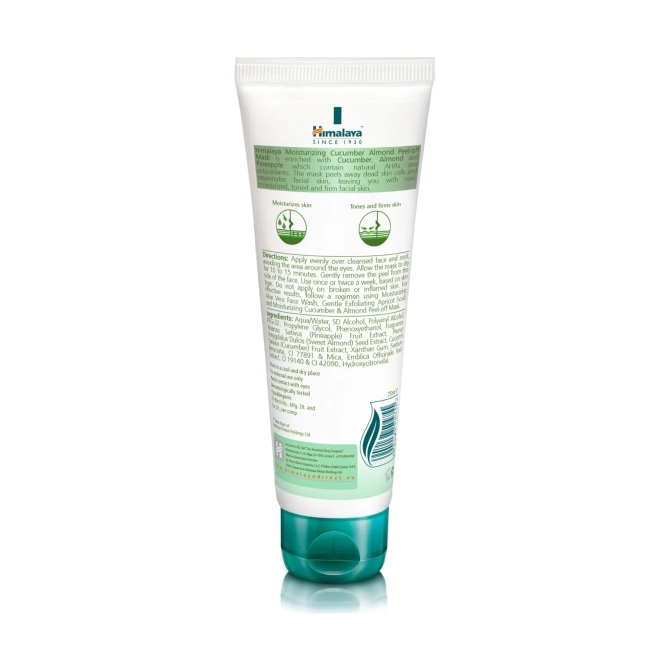 Almond & Cucumber Peel-off Mask, Himalaya Wellness, 75 ml