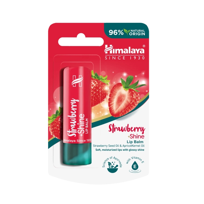 Strawberry Shine Lip Balm, Himalaya Wellness, 4.5 g