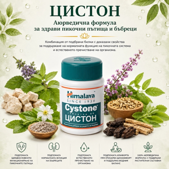 Цистон - За здрави бъбреци, Himalaya Wellness, 60 табл. 